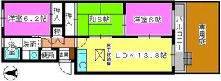 サンハイツやひろ【1階】の間取り
