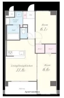 サンクレール【5階】の間取り