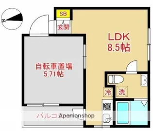 ガレット藤崎南【3階】の間取り