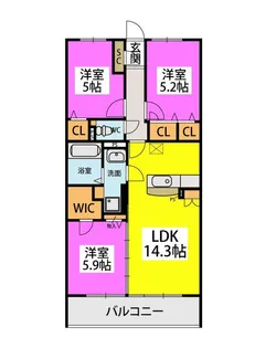 ピノコーダ・カーサ【3階】の間取り