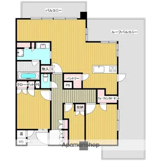 グランドオーク室見【6階】の間取り