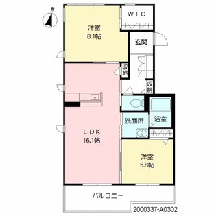 ラ ヴィラ山荘【3階】の間取り