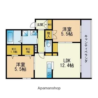 VILLAGGIO ALTO西公園【3階】の間取り