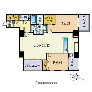 RLIV KUSAGAE【3階】の間取り