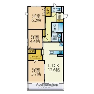 ソレイユヒナタ【2階】の間取り
