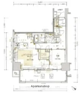 ブラントン薬院【13階】の間取り