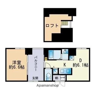 ネクストオーク大名【5階】の間取り