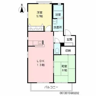 ルミエール周船寺 B棟【2階】の間取り