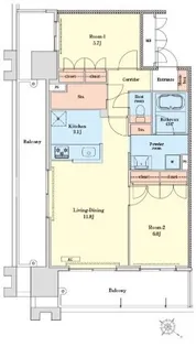 RJRプレシア天神サウス【2階】の間取り