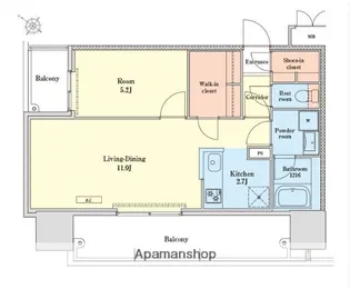 RJRプレシア天神サウス【8階】の間取り