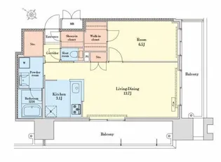 1LDKの間取り画像