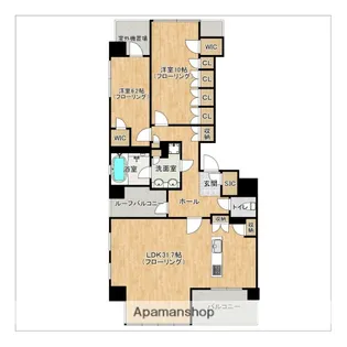 ザ・ライオンズ大濠公園【13階】の間取り