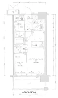 クリオラベルヴィ天神【13階】の間取り