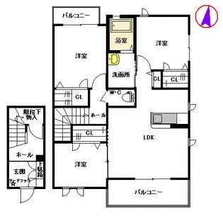 サン・ルミナス【2階】の間取り