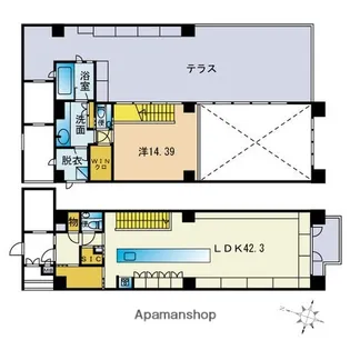 THE DOORS【9階】の間取り