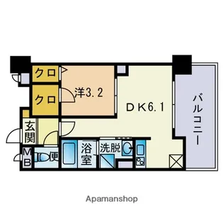 HF平尾レジデンス【15階】の間取り