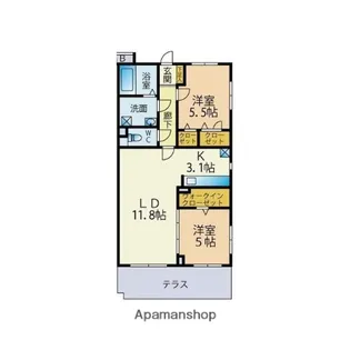 レイクサイドヒルズ【2階】の間取り