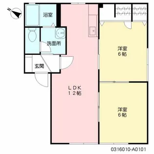 コリーヌ横浜 A棟【1階】の間取り