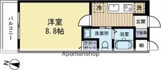 ローズモントフレア天神南【4階】の間取り