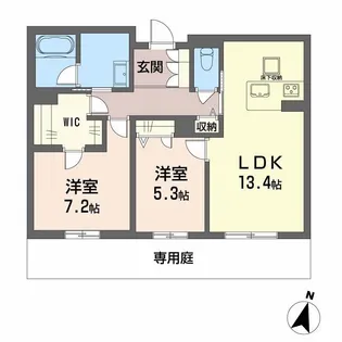シャーメゾン別府ステラ【1階】の間取り