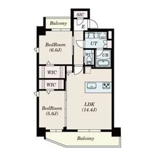 SーRESIDENCE藤崎BALM【4階】の間取り