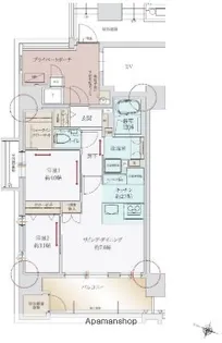 ザ・サンメゾン大濠公園【3階】の間取り