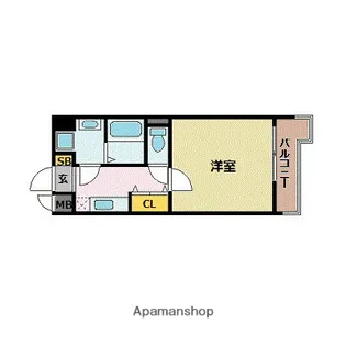 スカイコート博多駅前第2【9階】の間取り
