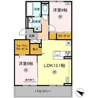 セラヴィ伊都【3階】の間取り