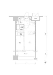 エンクレスト博多EXCEED【9階】の間取り