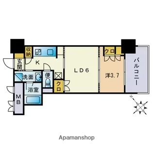 クラス博多駅南【7階】の間取り