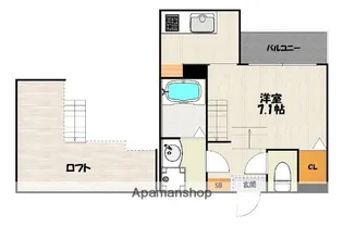 ソラーナ姪浜【1階】の間取り