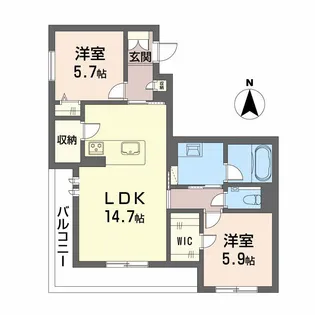 グランフォレスト赤坂【2階】の間取り