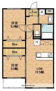 アース・フレンドリー福重【3階】の間取り