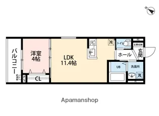 ABETINA高宮【3階】の間取り