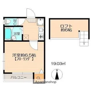 エレガンテ竹下【1階】の間取り