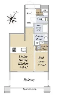 クリオラベルヴィ西新グランクラス【4階】の間取り