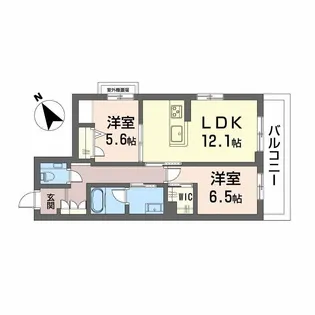 SHMプリミエール鳥飼八幡宮【3階】の間取り