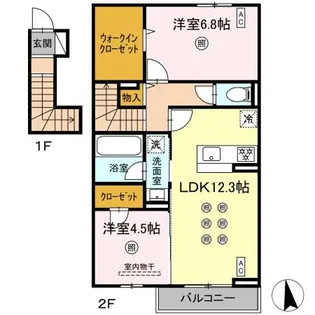 (仮称)DーROOM片江2丁目【2階】の間取り