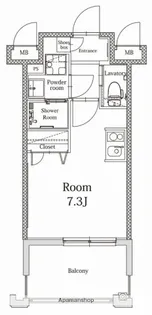 新品家具付きマンション白金24(KAGOOD福岡)【8階】の間取り