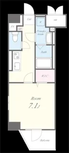 ドゥ バーグ渡辺通【0705号室】の間取り