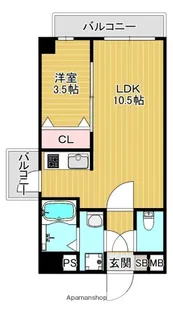 室見4丁目賃貸マンション【2階】の間取り
