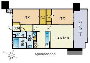 デュ・レジア別府【3階】の間取り