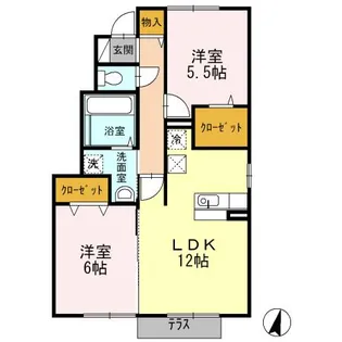 ソレイユ【1階】の間取り