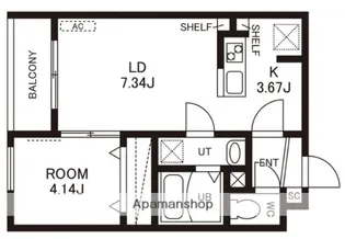 CHERIM竹下EAST【1階】の間取り