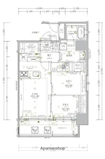 オープンレジデンシア室見【12階】の間取り