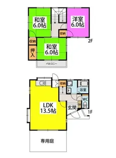 クリエートタウン賀茂【1階】の間取り