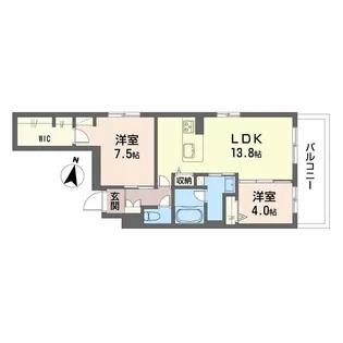 シャーメゾン セレーノ ベフ【3階】の間取り