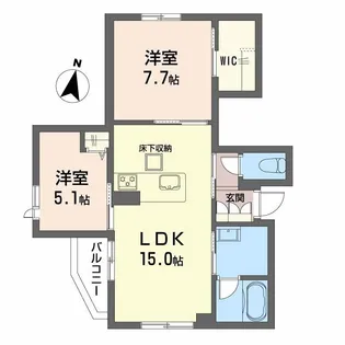 シャーメゾン セレーノ ベフ【1階】の間取り