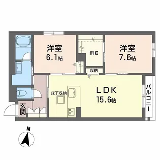 シャーメゾン セレーノ ベフ【1階】の間取り