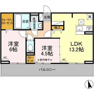 BLISS長尾 壱番館【1階】の間取り